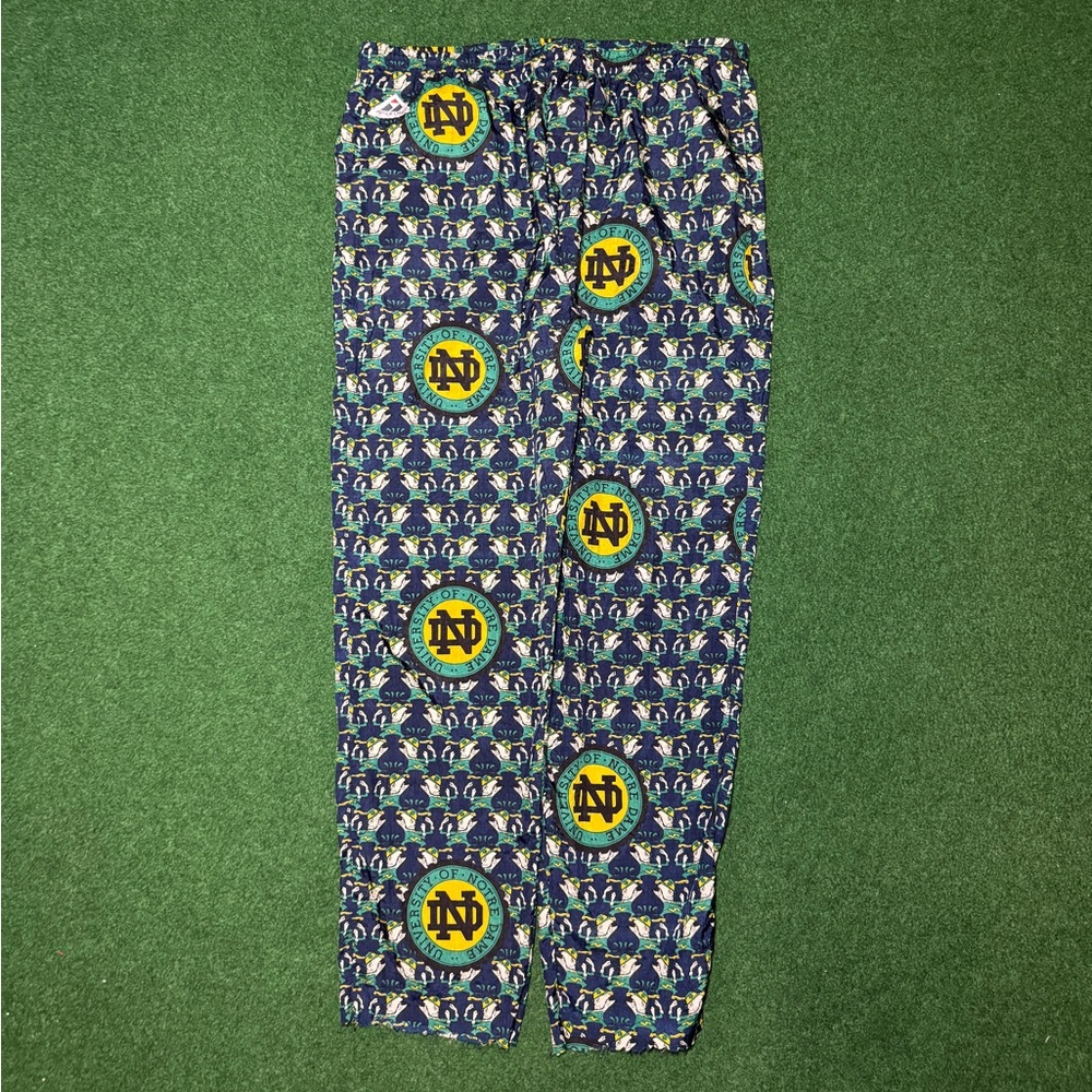 insane 90s Notre Dame Fighting Irish Apex One Zubaz style track pants lounge